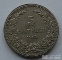 Bulharsko 5 Stotinek 1913