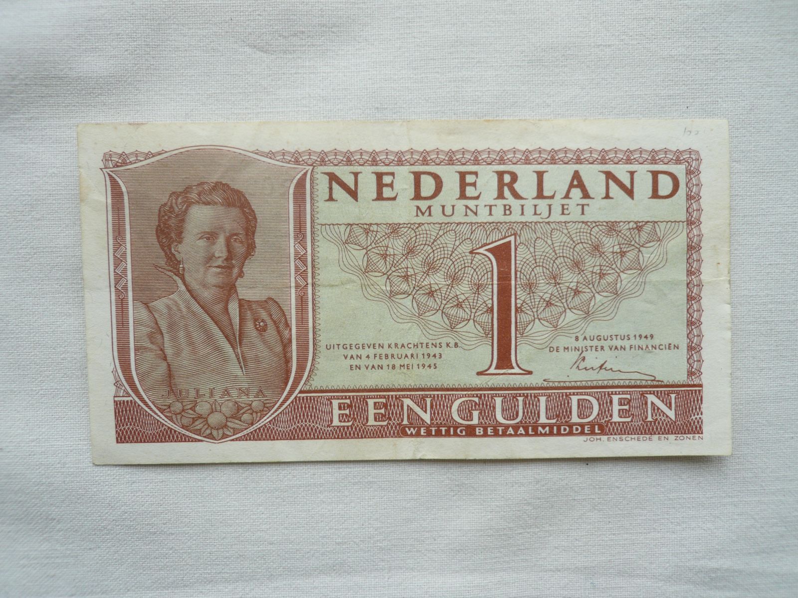 1 Gulden, 1945, Holandsko