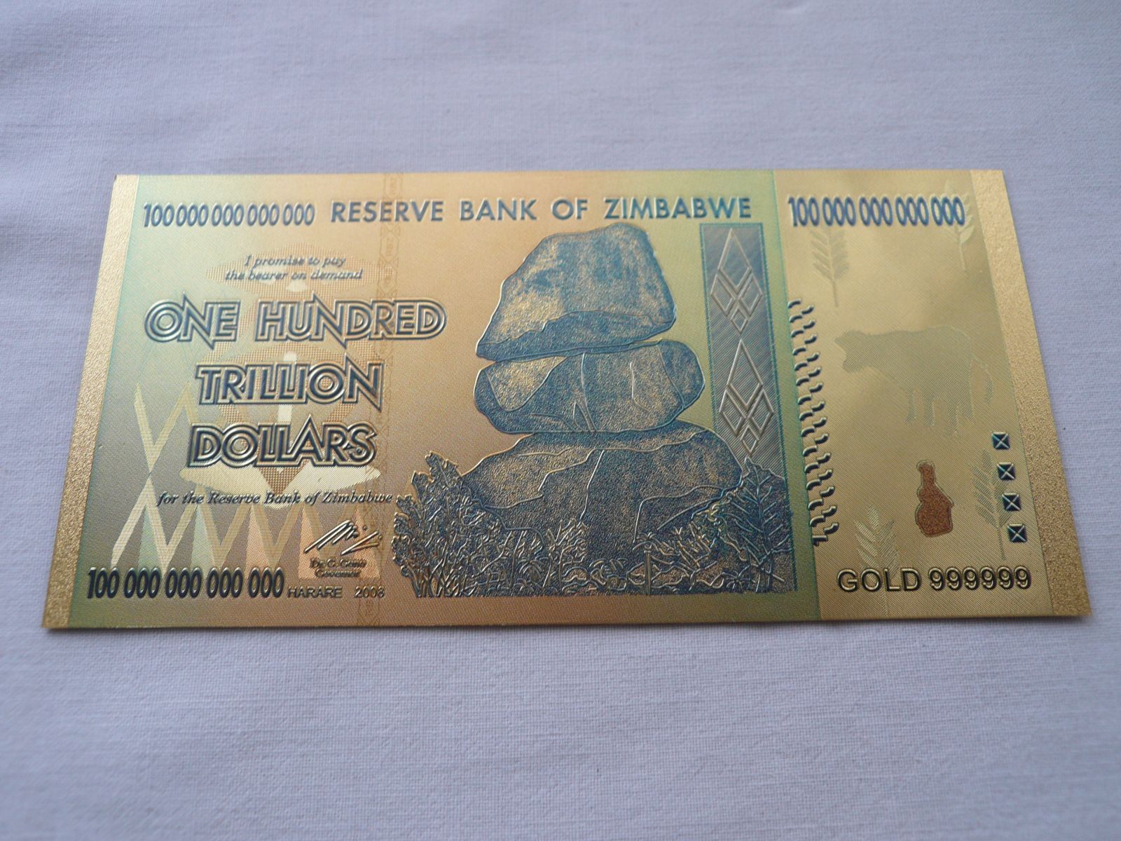 1 Hundert Trillion Dollars, 2008, Zimbabwe