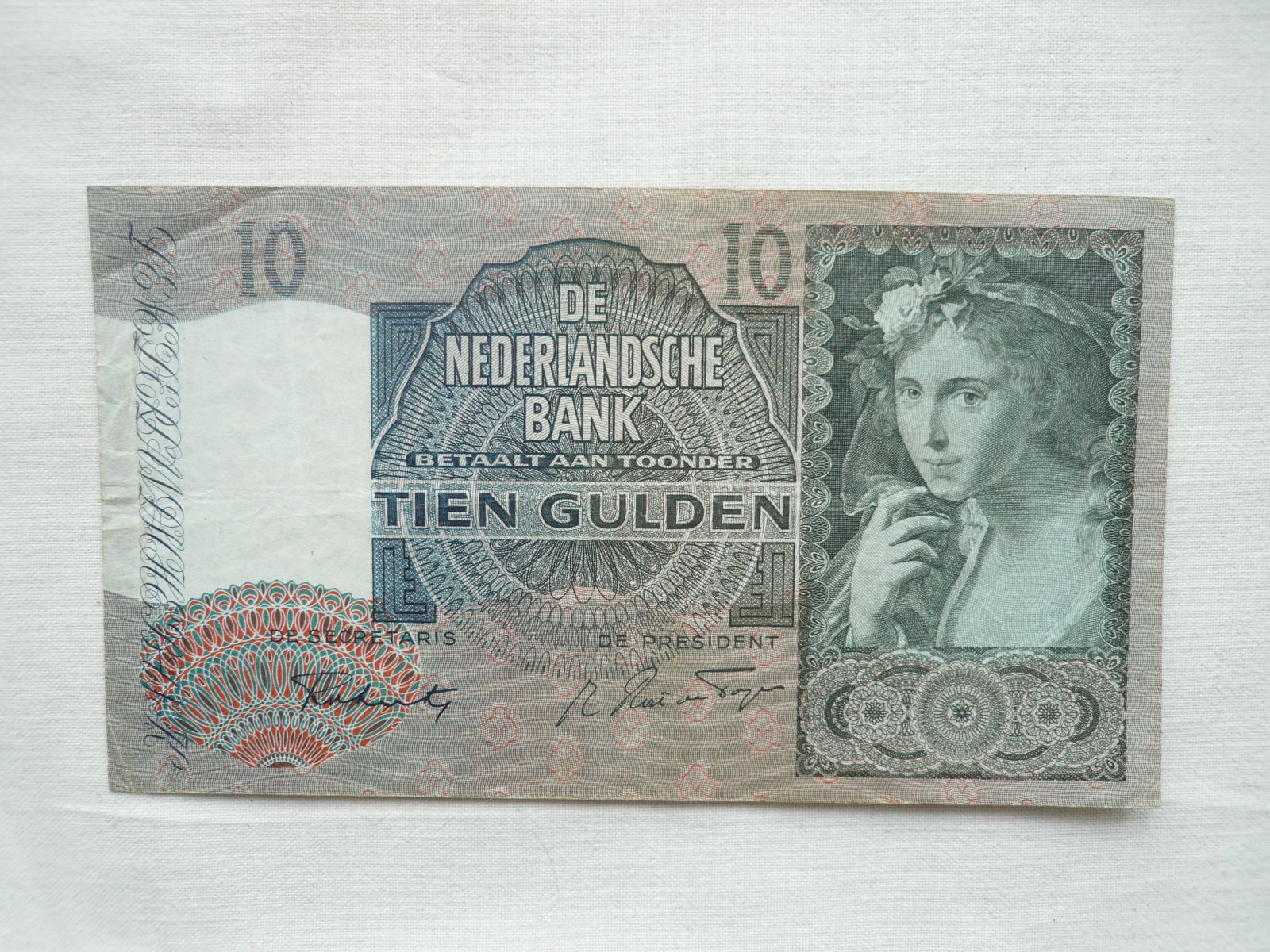 10 Gulden, 1943, Holandsko