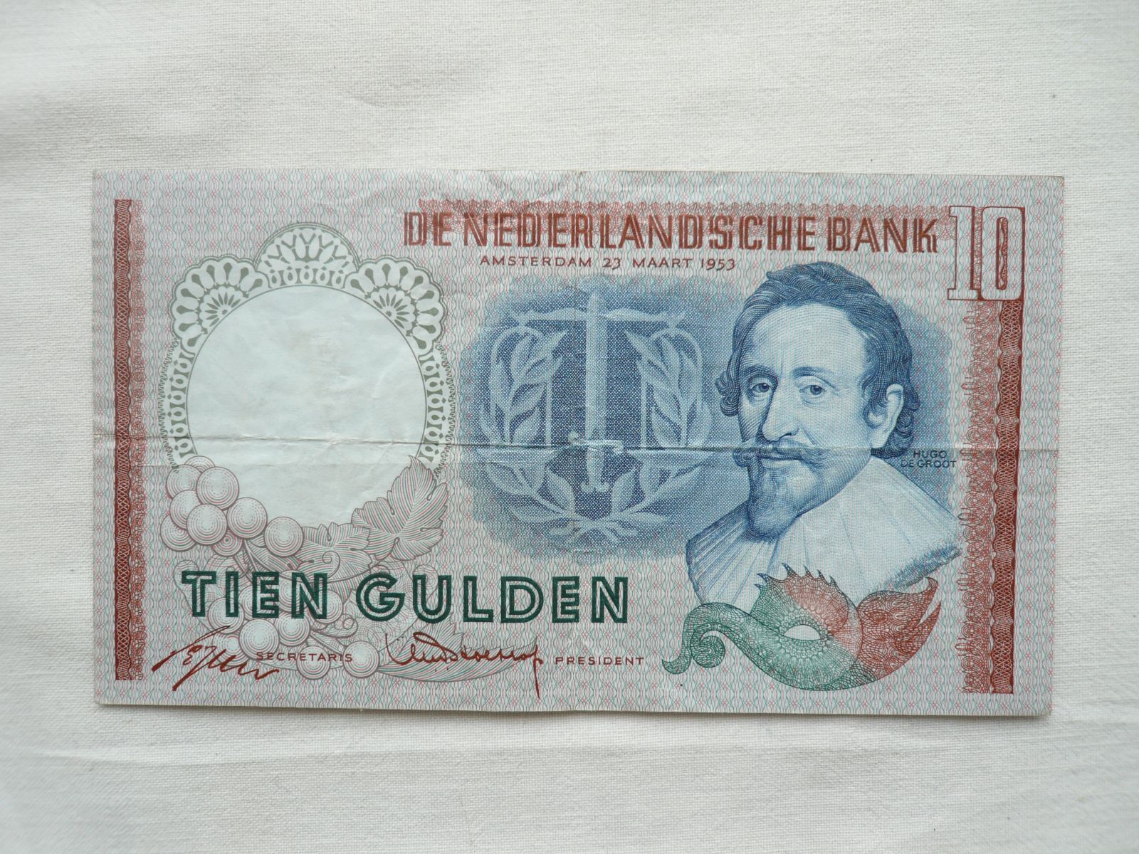 10 Gulden, 1953, Holandsko