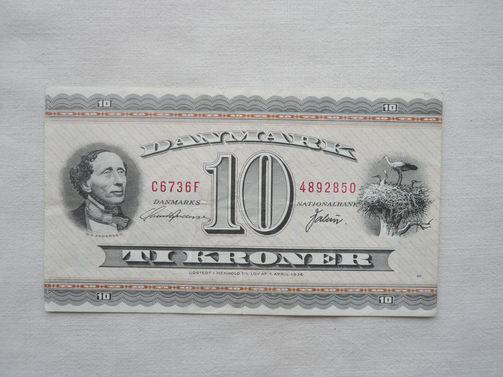 10 Kroner, 1936 Dánsko