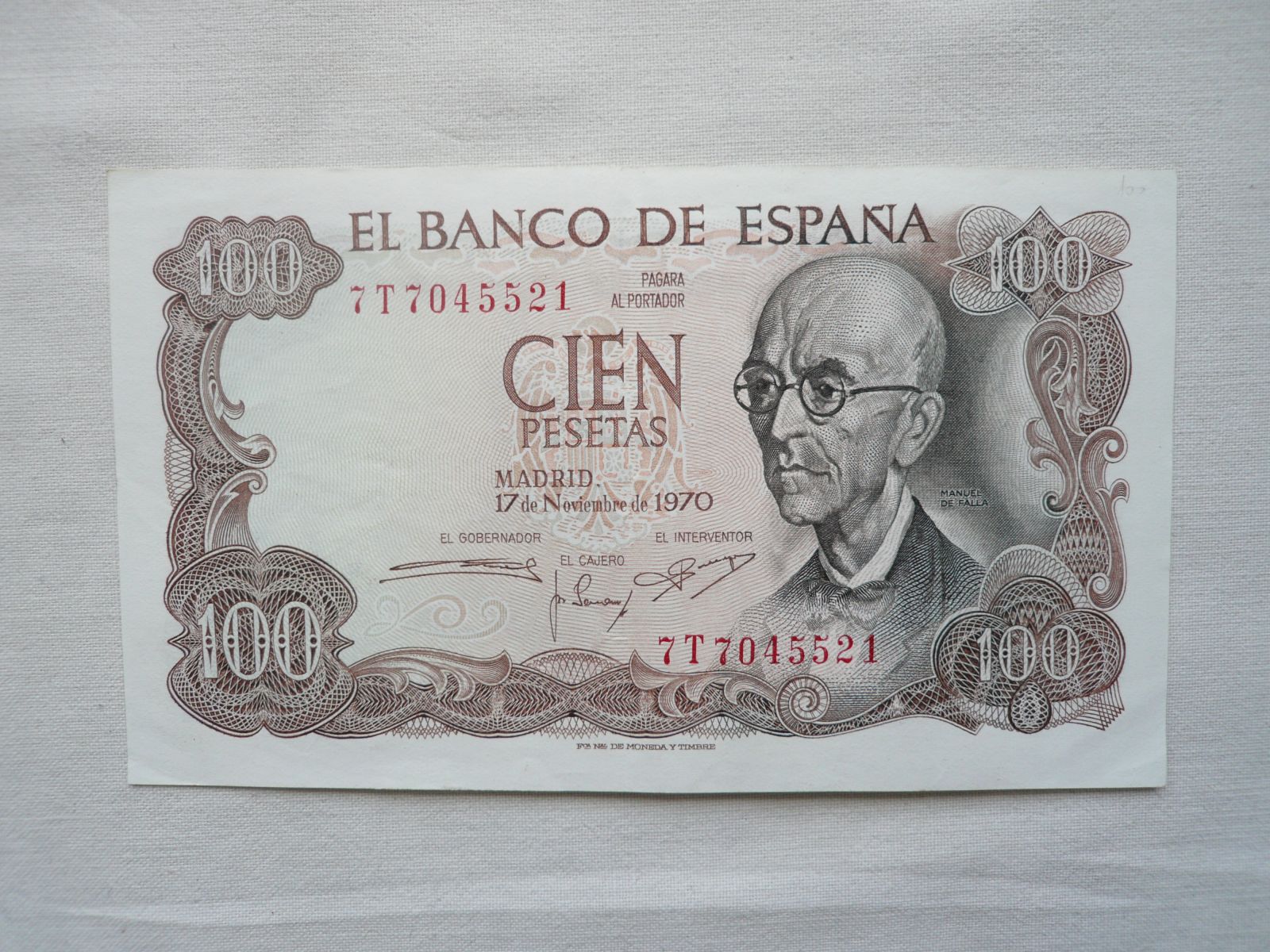 100 Pesetas, 1970, Španělsko