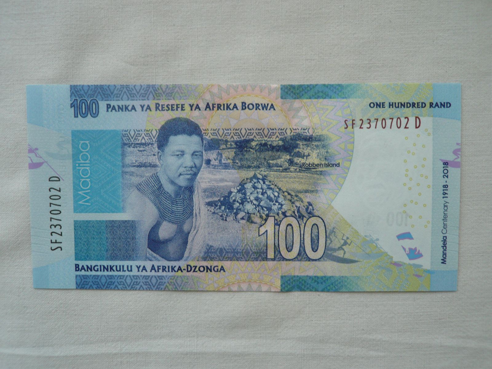 100 Rand, 1918-2018, Jižní Afrika