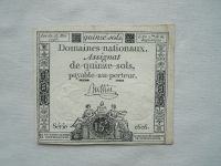 15 Sols, 1793, Asignat Francie