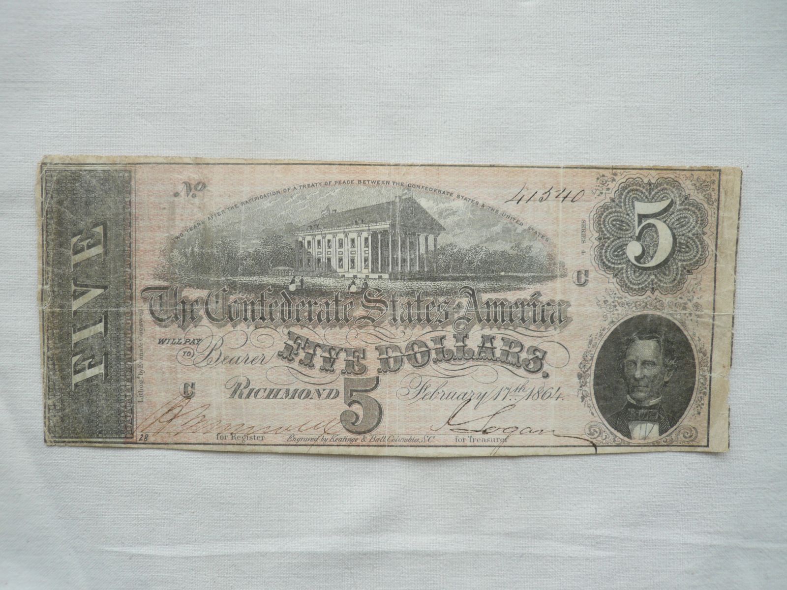 5 Dollars, 1864, Richmond, USA