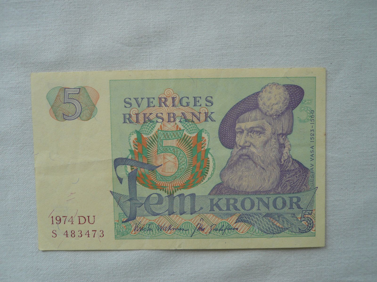 5 Kronor, 1974, Švédsko