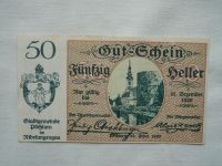 50 Heller, Gutschein, 1920 Rakousko