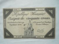 50 Livres, 1792, Asignát Francie