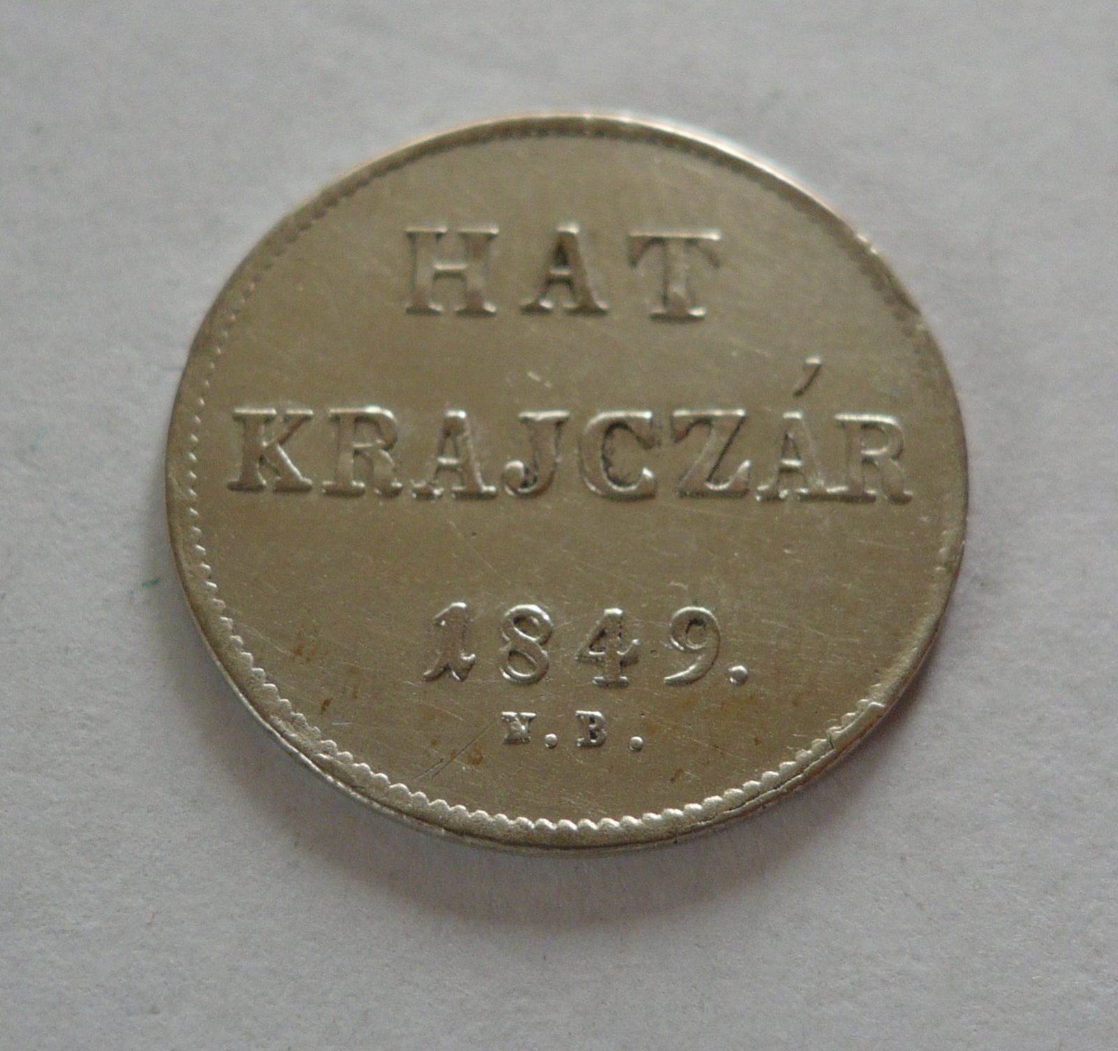 6 Krejcar, 1849 NB Uhry