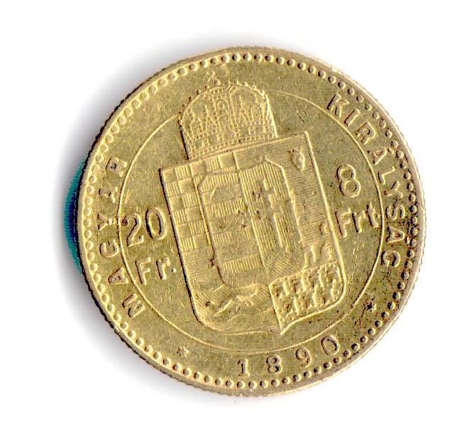 Uhry 8 Zlatník 1890 KB se znakem FIUME