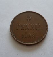10 Pennia, 1908, Finsko pod Ruskem