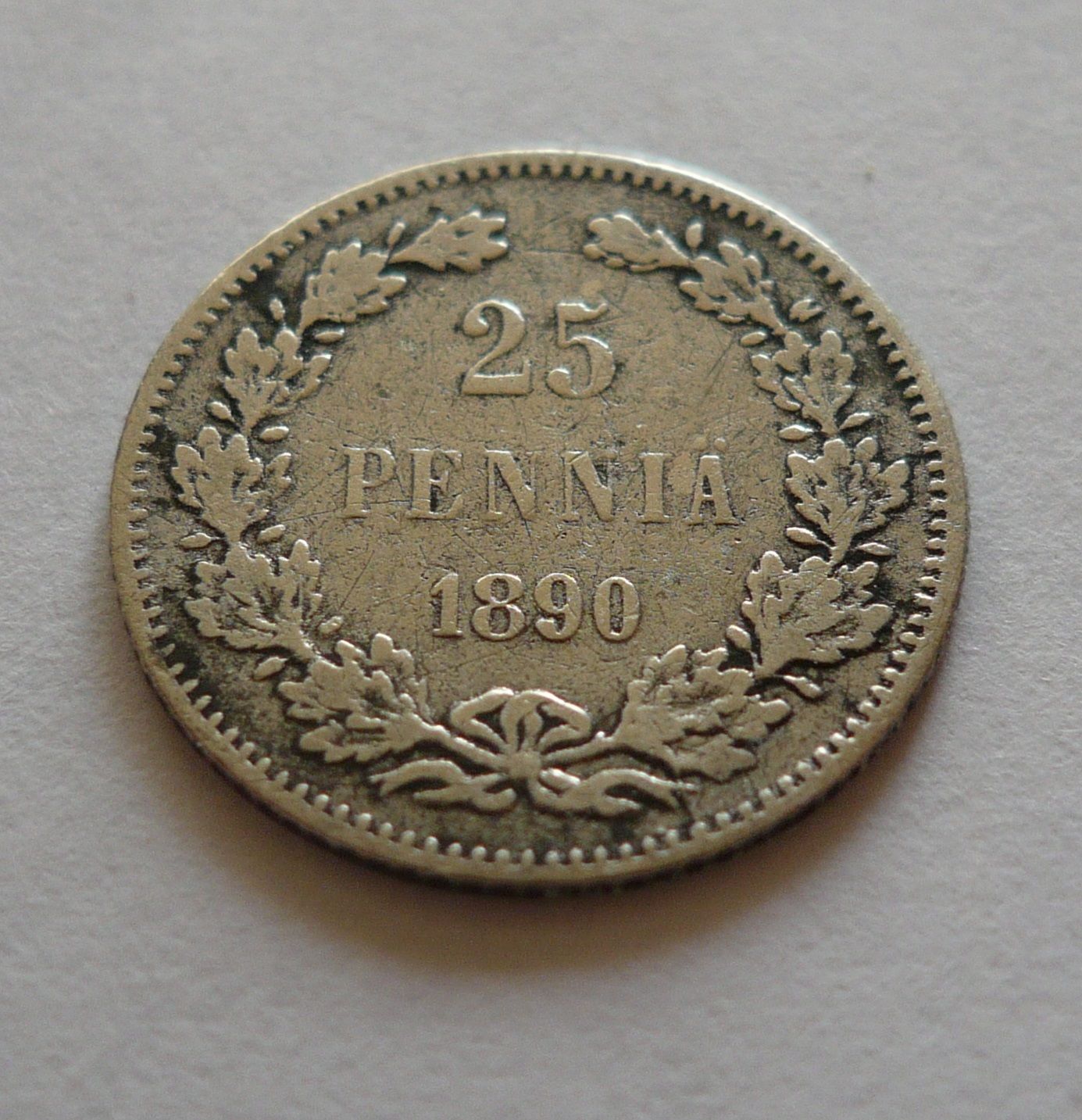 25 Pennia, 1890, Finsko pod Ruskem