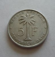 5 Frank, 1958, Belgické Kongo