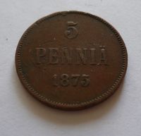5 Pennia, 1875, Finsko pod Ruskem