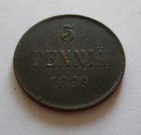 5 Pennia, 1899, Finsko pod Ruskem
