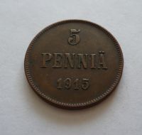 5 Pennia, 1915, Finsko pod Ruskem