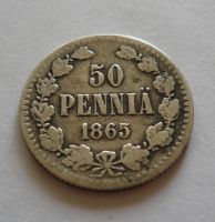 50 Pennia, 1865, Finsko pod Ruskem