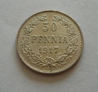50 Pennia, 1917, Finsko pod Ruskem