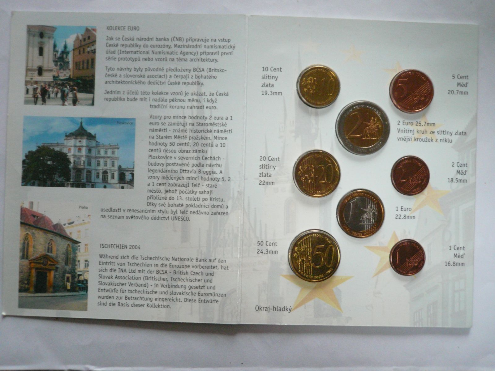 sada návrhů euromincí 2004, ČR