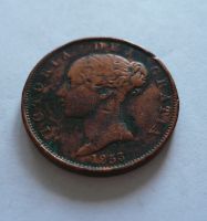 1/2 Penny, 1853, Viktorie, Anglie