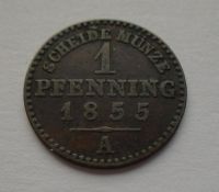 Prusko 1 Pfenik 1855 A