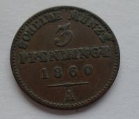 Prusko 3 Groš 1860 A