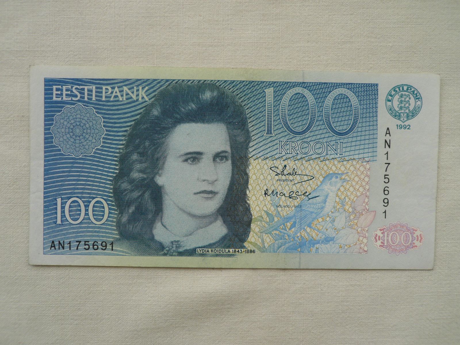 100 Kroni, 1992, Estonsko