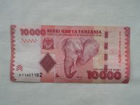 10000 Schilingi, slon, Tanzanije