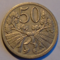 ČSR 50 Haléř 1924 pěkný