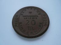 Porcelánová medaile, 20 Marek, 1922, Lipsko