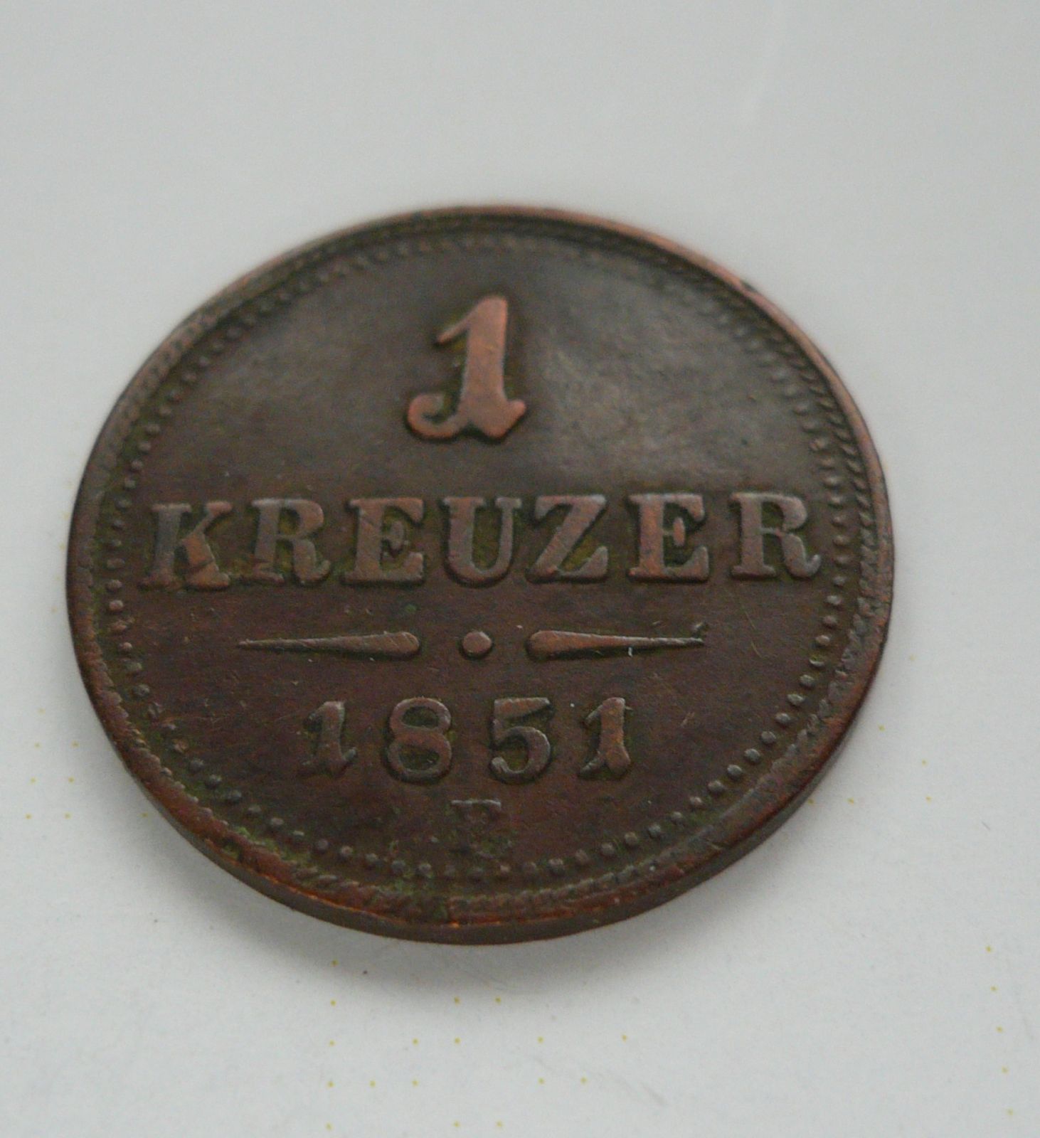 1 Krejcar, 1851, E, Rakousko