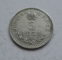 5 Krejcar, 1858, A, Rakousko