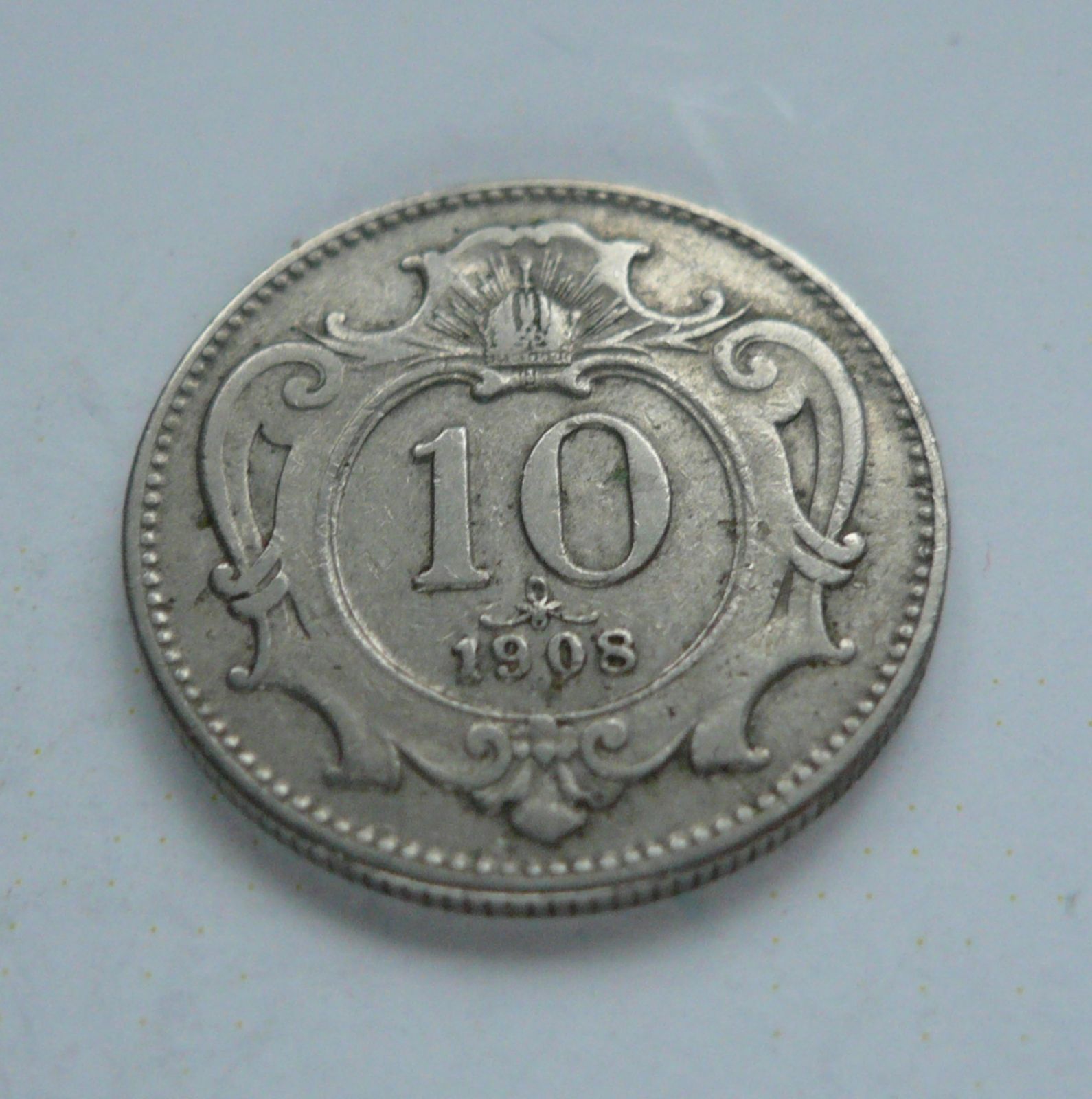 10 Haléř, 1908, Rakousko