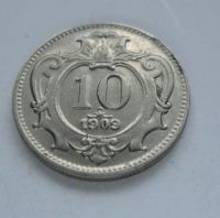10 Haléř, 1909, Rakousko