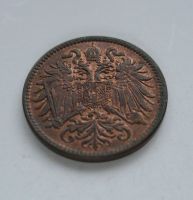 2 Haléř, 1910, Rakousko