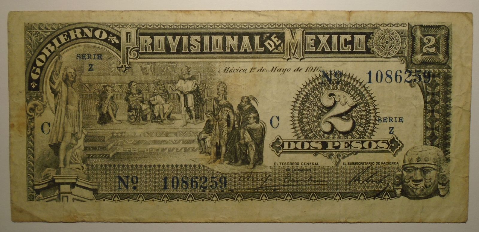Mexiko 2 Pesos 1916