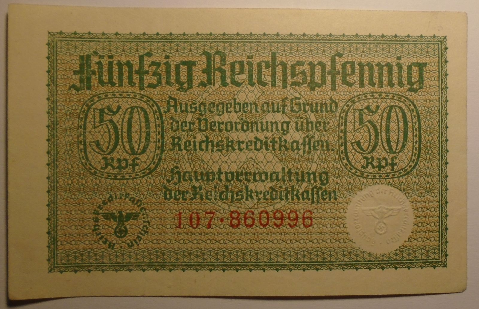Německo 50 Rpf zelený