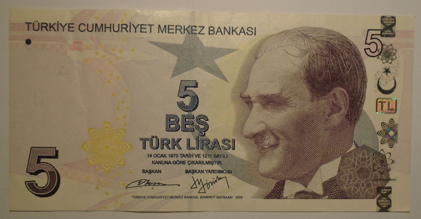 Turecko 5 Lirasi 1970