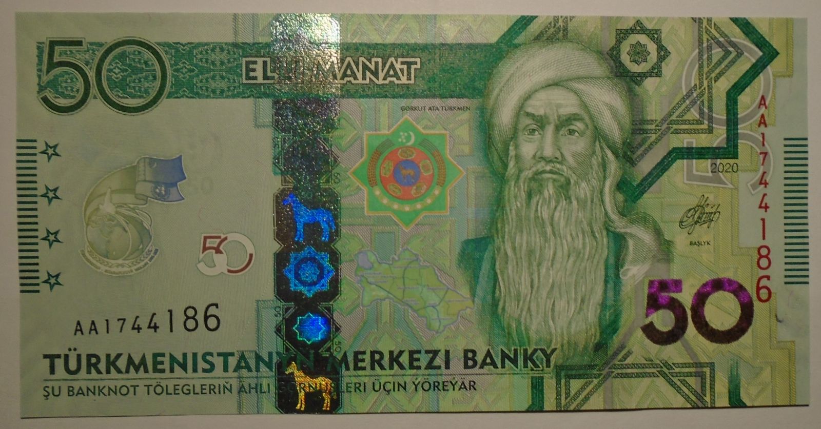 Turkmenistán 50 Manat 2020