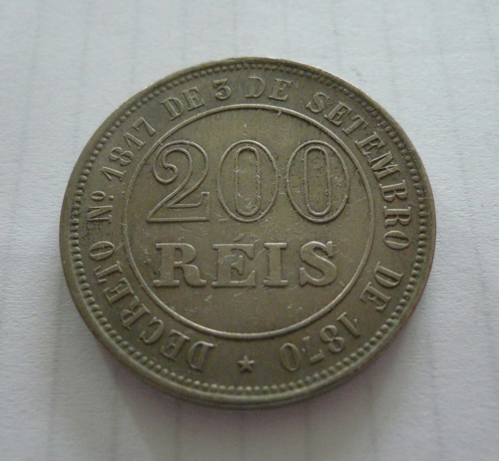200 Reis, 1871 Brazilie