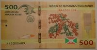 Burundi 500 Frank 2015