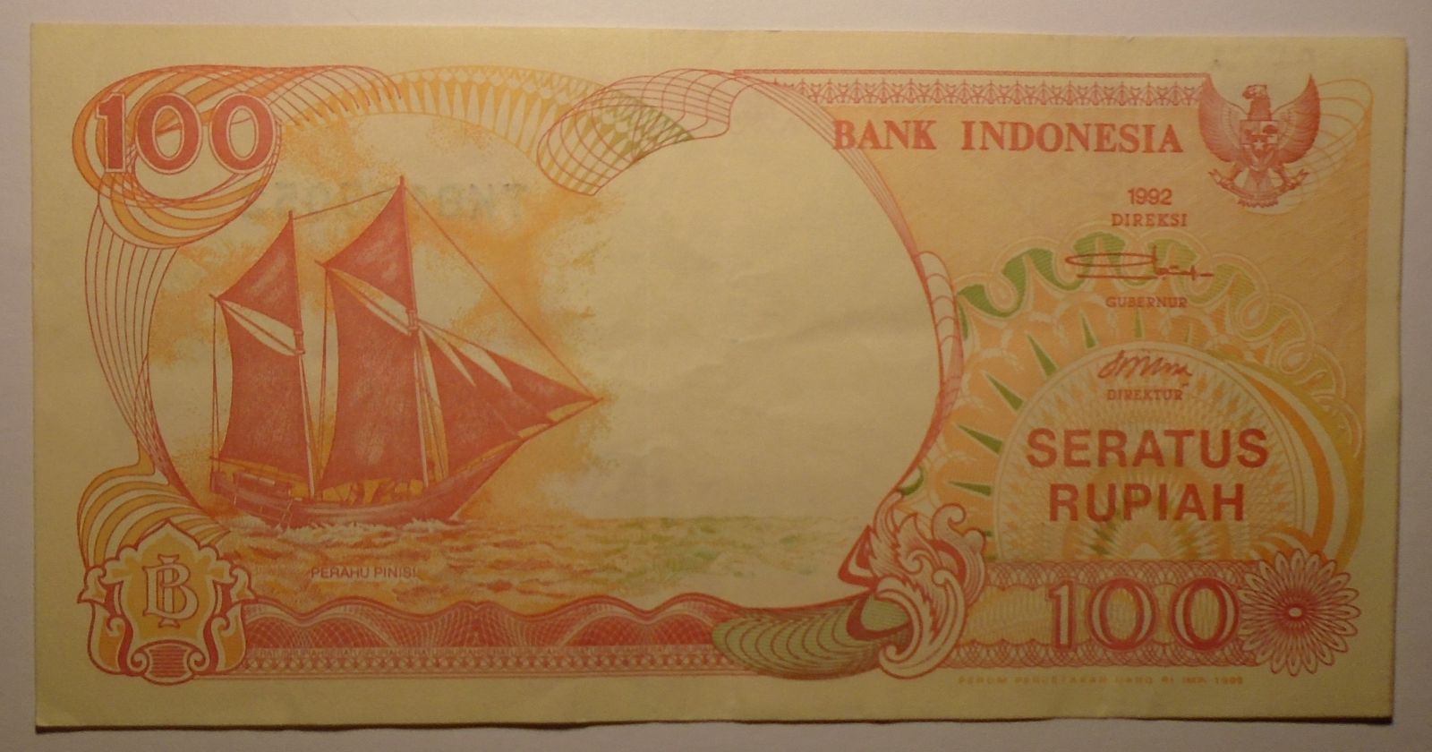 Indonésie 100 Rupií 1992