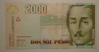 Kolumbie 2 000 Pesos 2014