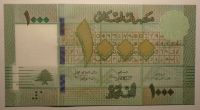 Libanon 1 000 Livres zelená