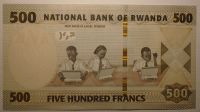 Rwanda 500 Francs 2019