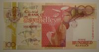Seychelles 100 Rupií červená želva