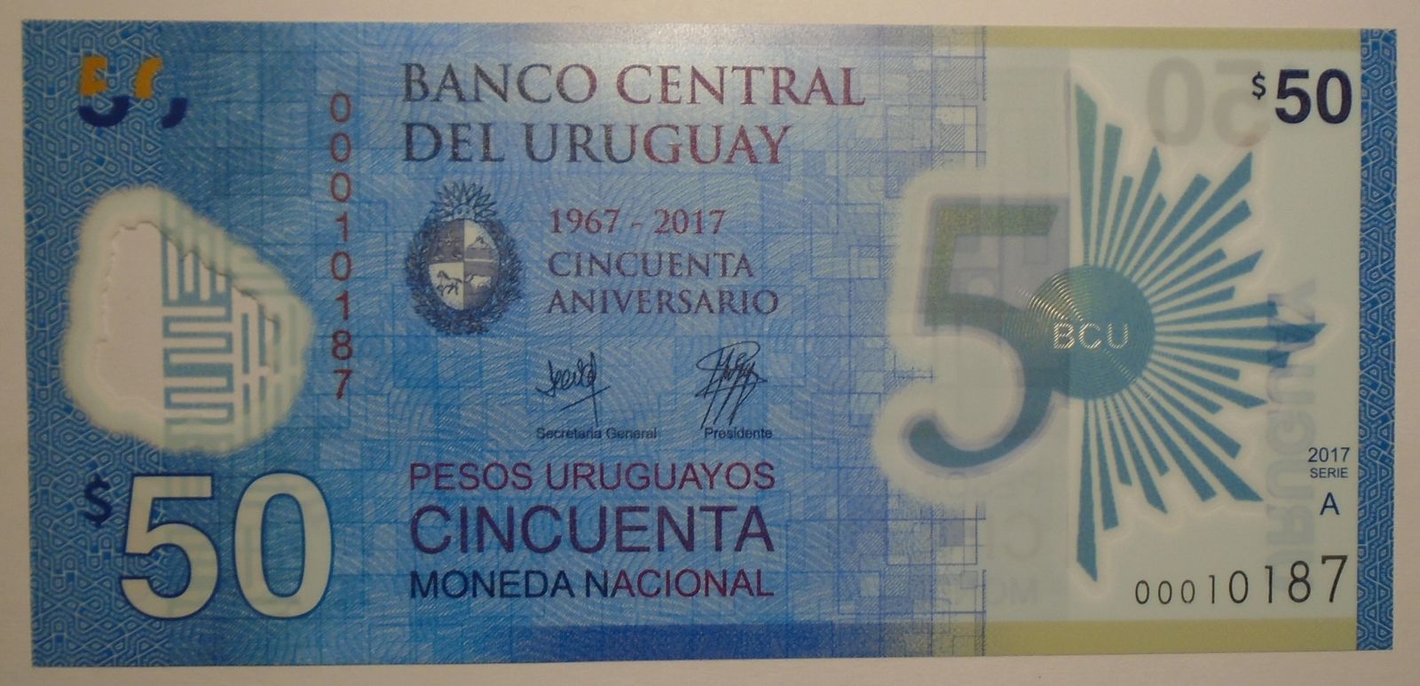 Uruguay 50 Pesos 1967 - 2017