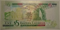 Východní Karibik 5 Dollars Alžběta II.