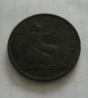 1/2 Pence, 1861 Viktorie Anglie